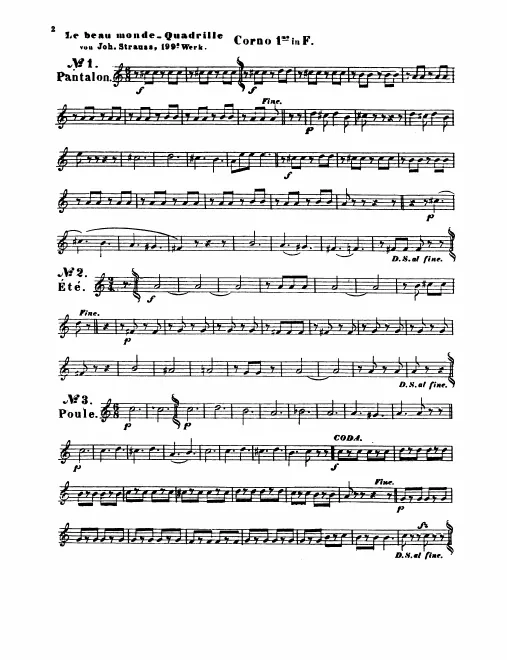 Horn 1, 2, 3, 4 (F)