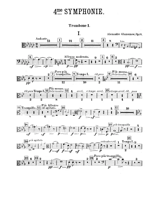 Trombone 1, 2, 3, Tuba