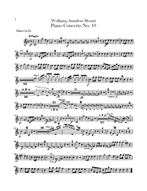 Horn 1, 2 (E)