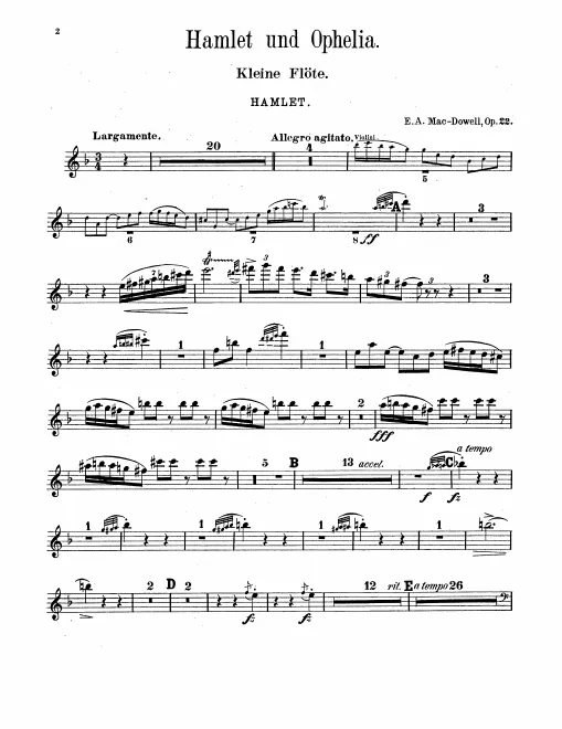 Piccolo, Flute 1, 2