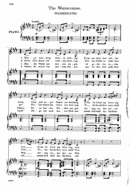 6. Wasserfluth (Low Voice, Transposed to )
