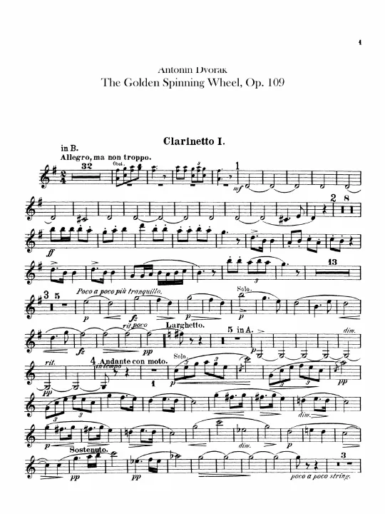 Clarinet 1, 2 (B, A)