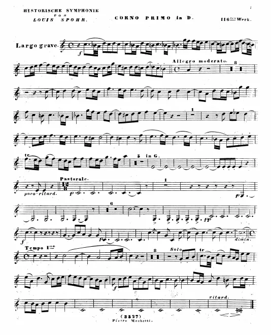 Horn 1, 2, 3, 4 (2 in D/G/E, 2 in D)
