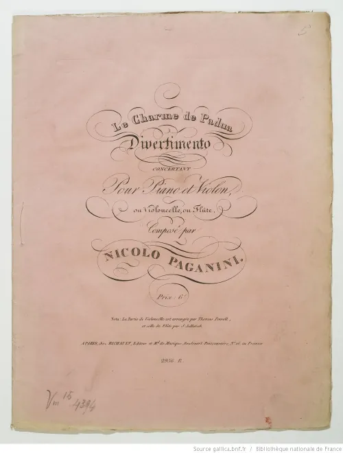 piano part (with cues), violin flute and cello parts