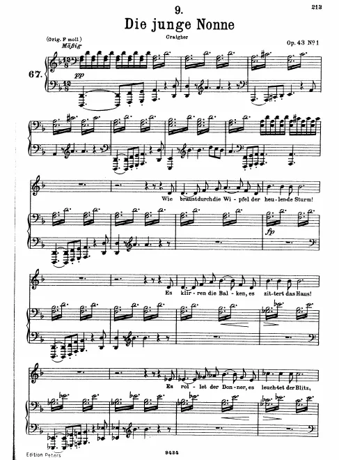 Complete Score (Low voice, transposed to )