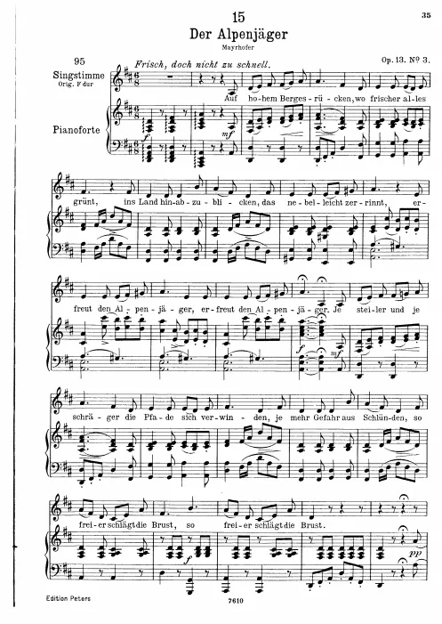 Complete Score (Low voice, transposed to )
