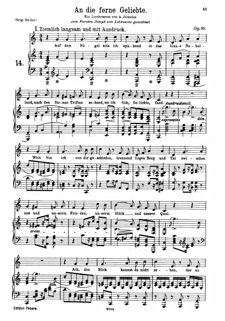 Complete Score (medium/low voice, transposed to )