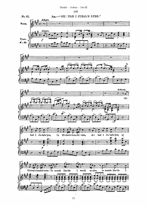 63. Aria: Oh, had I Jubal's lyre