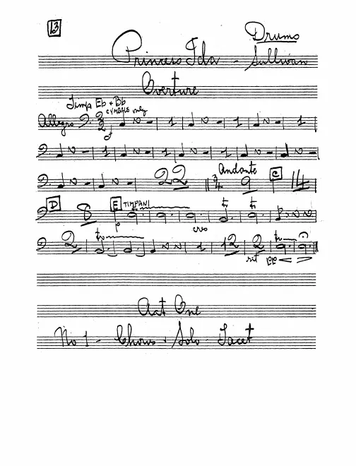 Timpani/Snare Drum/Bass Drum/Cymbals/Triangle