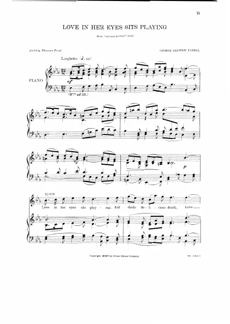 Aria: Love in her eyes sits playing (Act 1)