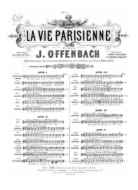 No.11, Couplets: "Je suis veuve d'un colonel" (Act II, No.11b)