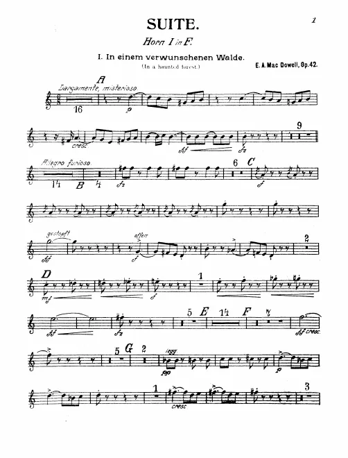 Horn 1, 2, 3, 4 (F)