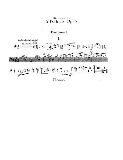 Trombone 1, 2, Tuba
