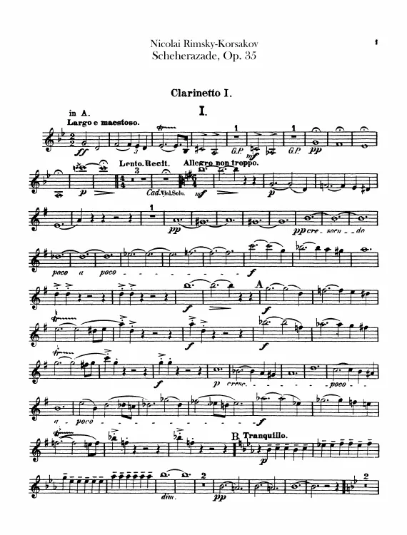 Clarinet 1, 2 (A, B)