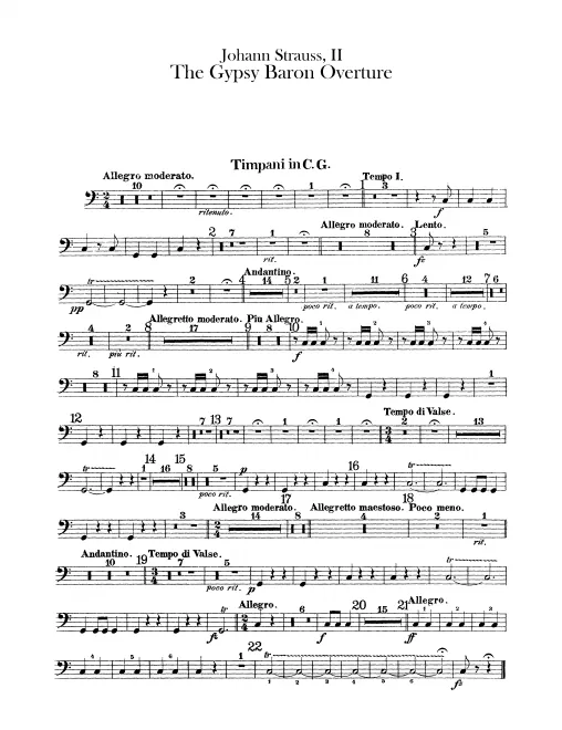 Timpani, Snare Drum, Bass Drum