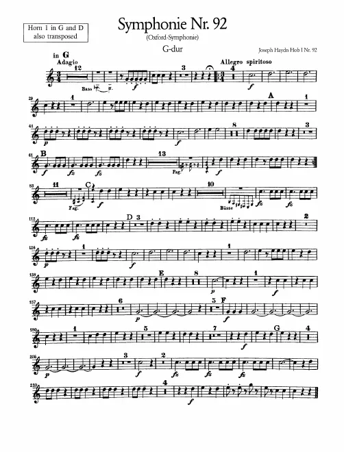Horn 1, 2 (G/D)
