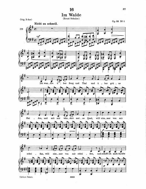 Complete Score (Low Voice, transposed to )