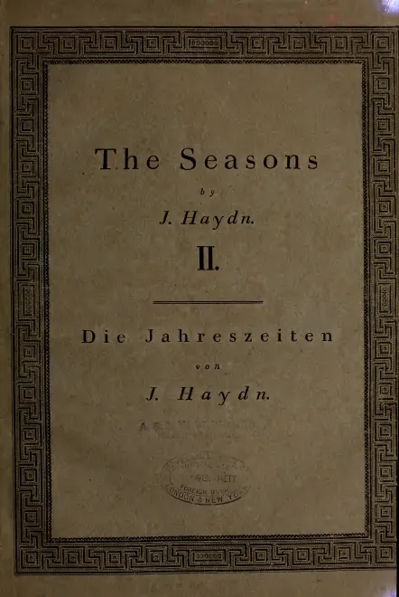 III. Der Herbst; IV; Der Winter