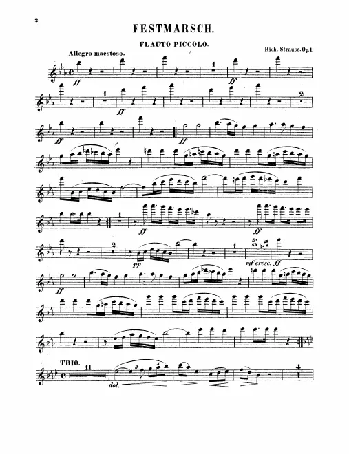 Piccolo, Flute 1, 2