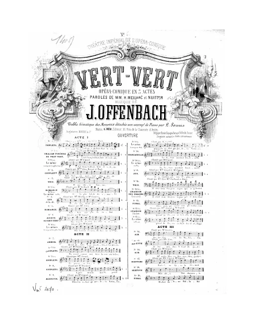 No.6, Adieux de Vert-vert: "Oui l'oiseau reviendra" (Act I, No.6b)
