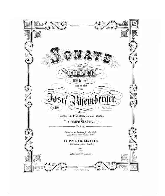 First page of Organ Sonata No.6