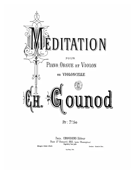 First page of Méditation