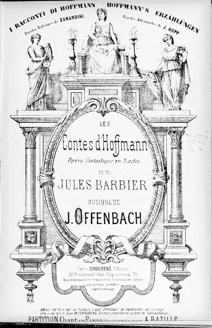 First page of Les contes d'Hoffmann