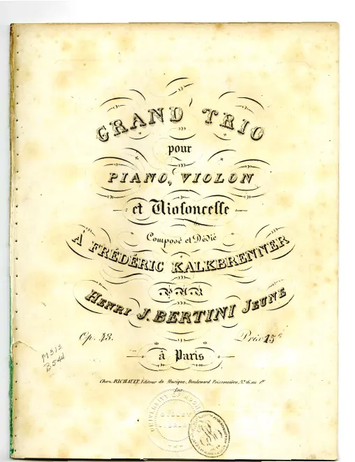 First page of Piano Trio