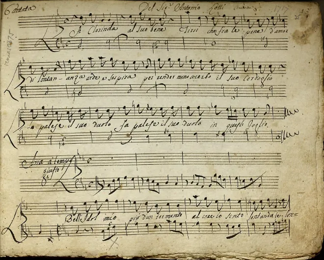 First page of A Clorinda al uso bene