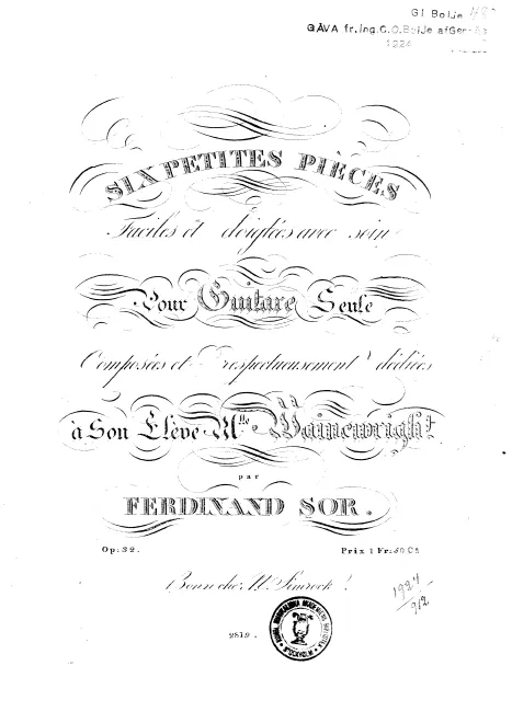 First page of 6 Petites Pièces (6 Small Pieces)