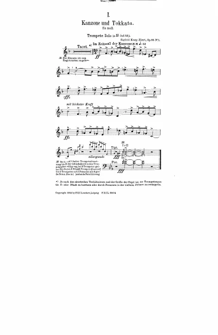 1. Kanzone und Tokkata - Trumpet ad lib.
