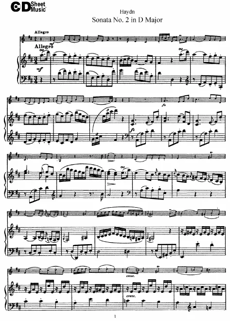 First page of Keyboard Sonata