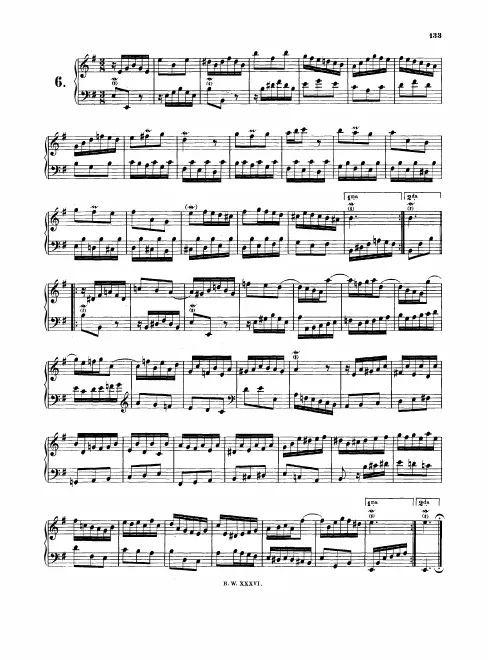 First page of Little Prelude in E minor
