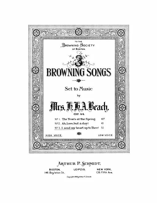 First page of 3 Browning Songs