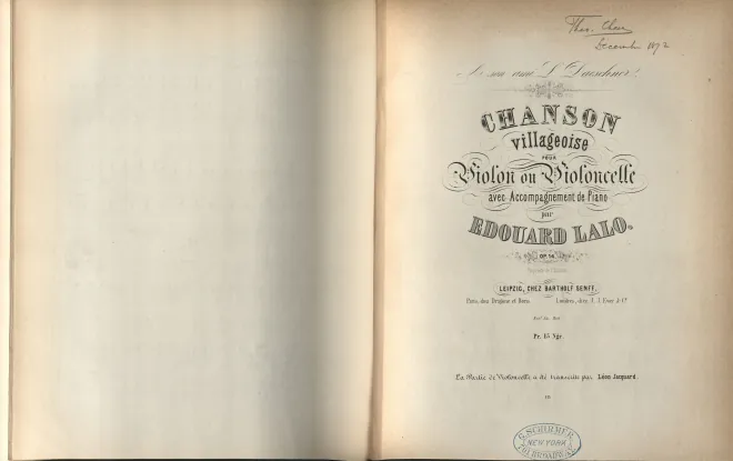 First page of Chanson villageoise