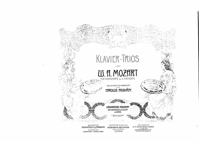 First page of Trios for Piano, Violin, and Cello