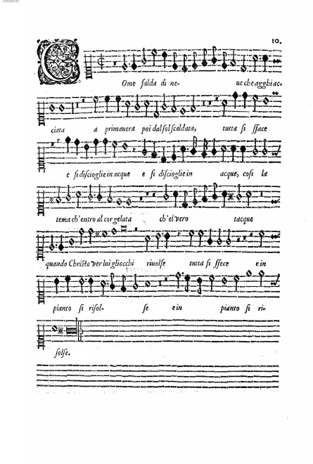 First page of Come falda di neve
