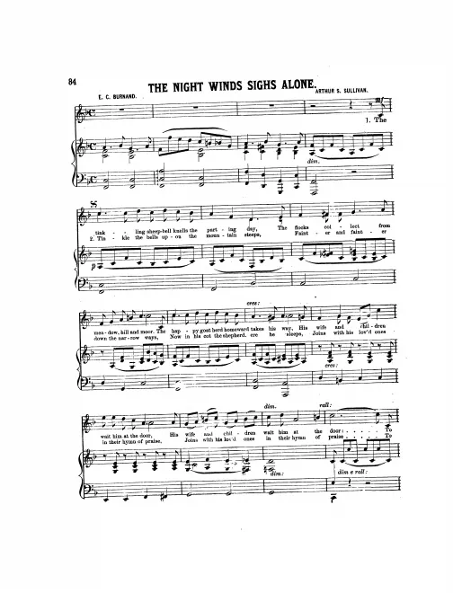 First page of The Night Wind Sighs Alone