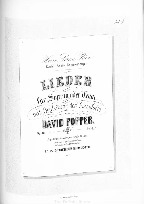 First page of Lieder