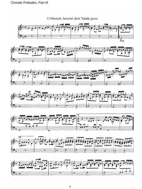 First page of O Mensch bewein dein Sünde groß, BWV Anh.61