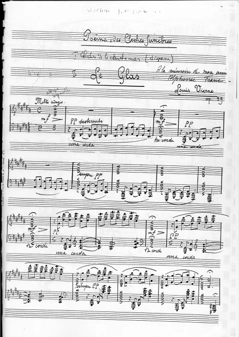 First page of Poèmes des cloches funèbres