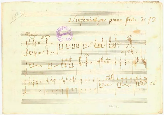 First page of Sinfonia