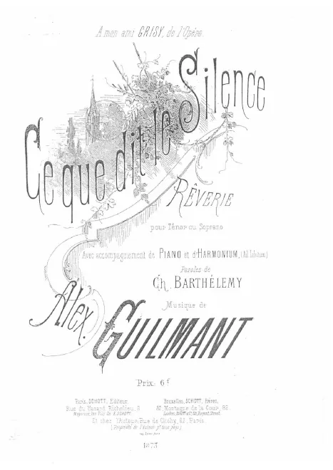First page of Ce que dit le silence