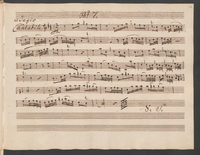 First page of Baryton Trio in D major