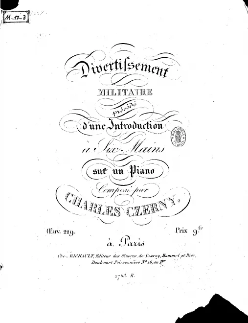 First page of Divertissement militaire