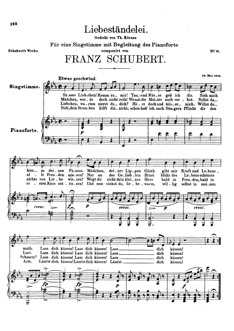 First page of Liebeständelei