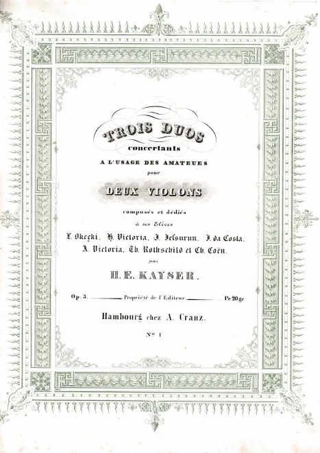 First page of 3 Duos concertants à l’Usage des Amateurs pour 2 Violons
