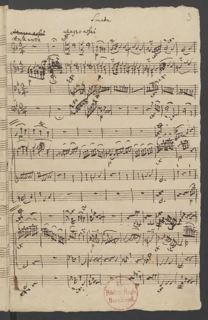 First page of Keyboard Trio in F major