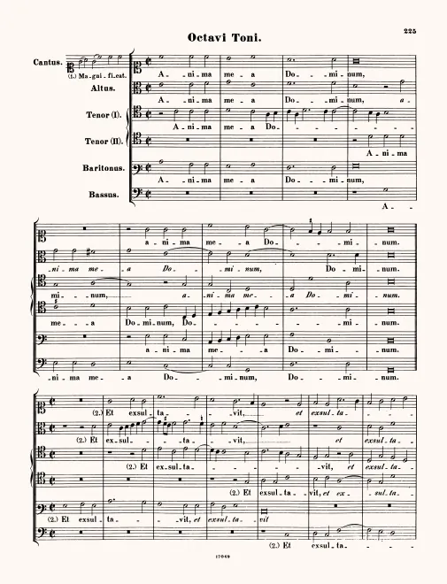 First page of Magnificat octavi toni