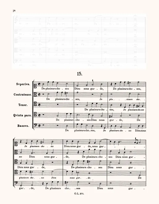 First page of De plusiers choses